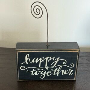 NEW. Primitives by Kathy Black and White Photo Block Sign.